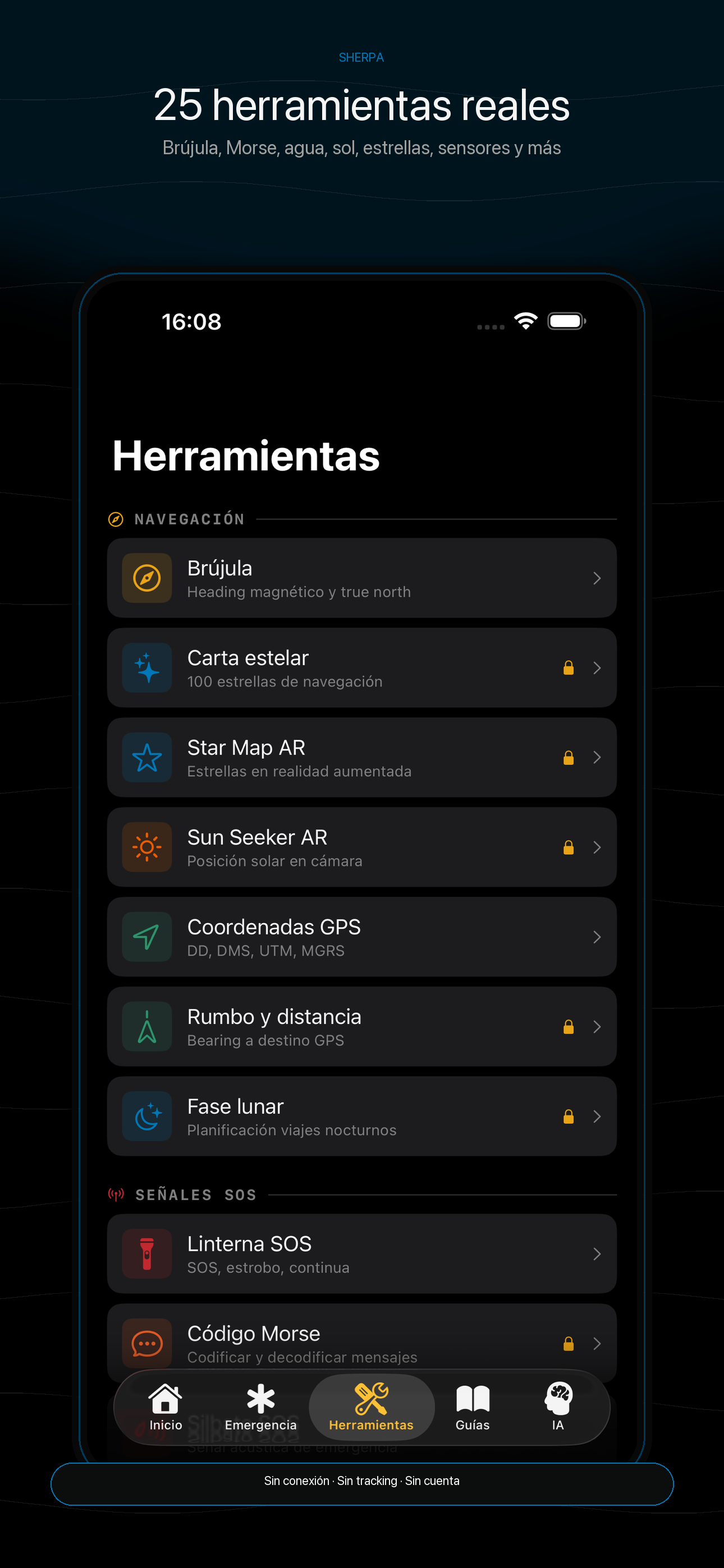 SHERPA survival tools list